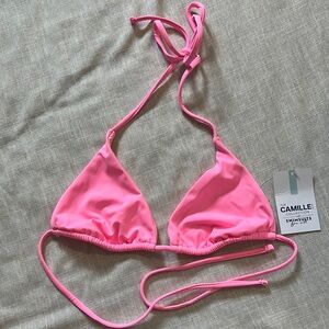 NWT Swimsuits For All- Camille Collection Pink Bikini Top Size Medium